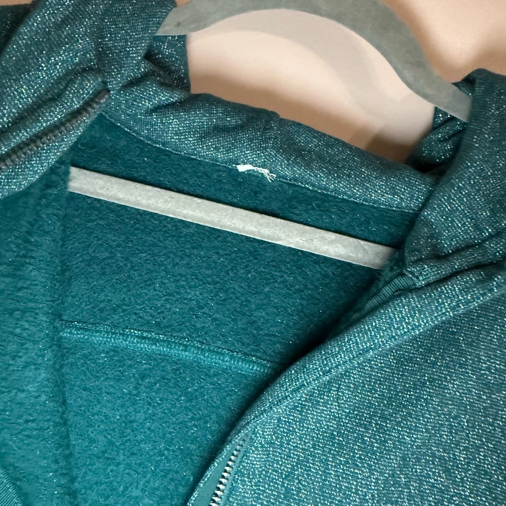 Lululemon Oversized Scuba Half-Zip Hoodie Sparkle Storm Teal XL/XXL - Picture 6 of 8